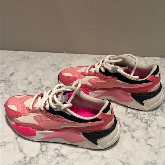 Puma Pink and Cream Athletic Sneakers - Picture 4 of 5